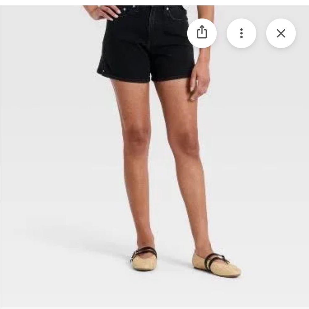 Black High-Rise Women’s Denim Shorts universal thread